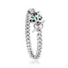 Ross-Simons Italian Black and Green Enamel Panther Head Toggle Bracelet in Sterling Silver - 3 of 4