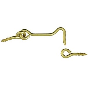 National Hardware Gold Solid Brass 2-1/2 in. L Hook and Eye 1 pk - 1 of 1