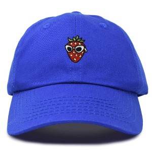 Dalix Strawberry Embroidered Cap Cotton Baseball Summer Cool Dad Hat Womens - 1 of 4