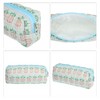 Unique Bargains Durable Small Quilted Makeup Bag Blue Yellow Pink 1 Pc - 3 of 3