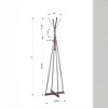 NAYSAYE Clothes Hanger Reclaimed Wood and Metal Freestanding Coat Rack with Hooks for Bedroom Living Room or Entryway, Natural, 15"*15"*71" - 3 of 4