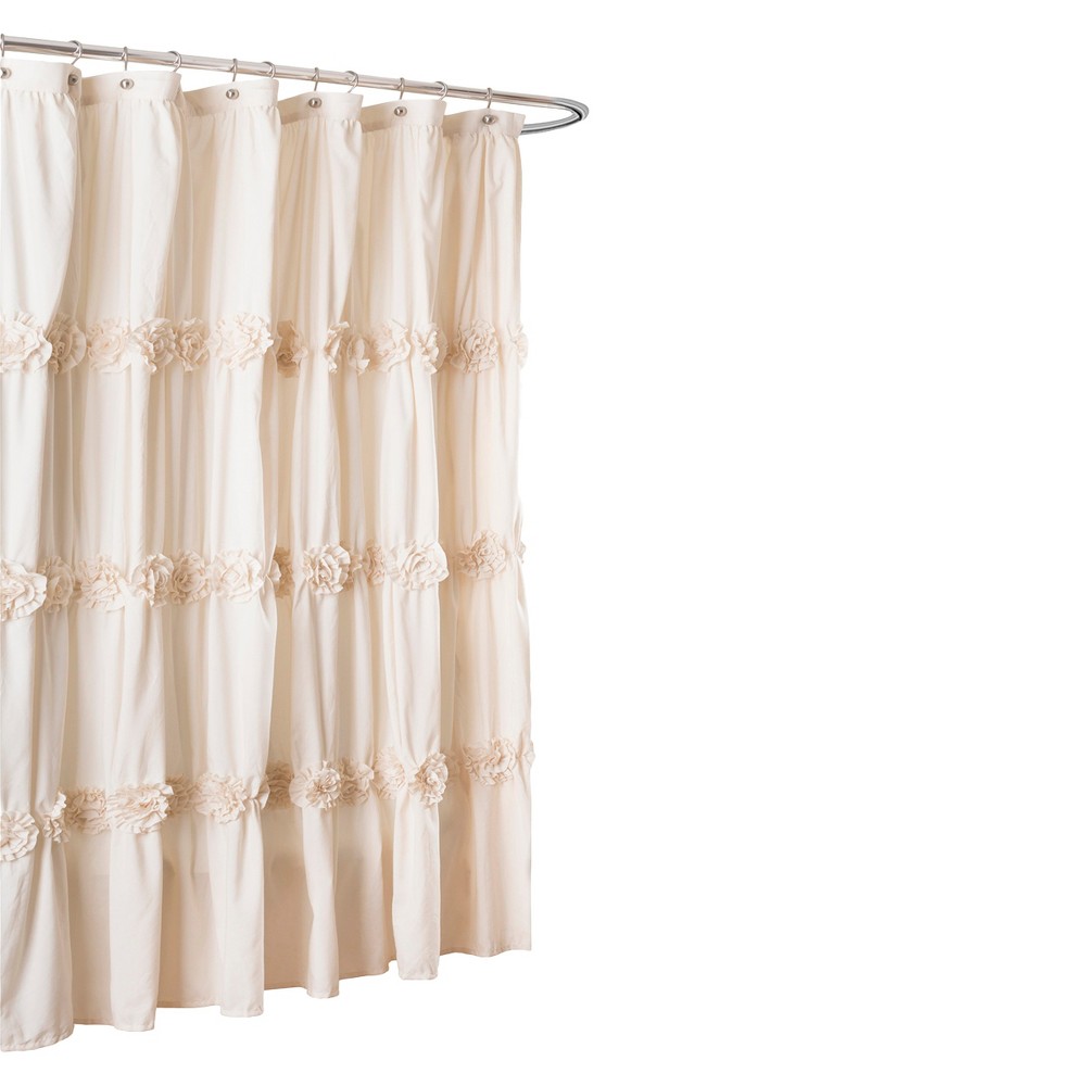 Lush Decor Darla Shower Curtain, 72 by 72-Inch, Ivory