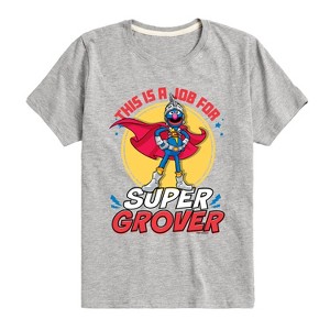 Boys' - Sesame Street - A Job For Super Grover Short Sleeve Graphic T-Shirt - 1 of 4