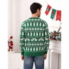 Family Christmas Sweater Reindeer Snowflake Pattern Crew Neck Holiday Pullover Knitwear - 2 of 4