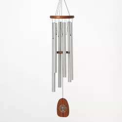 Woodstock Chimes Signature Collection, Woodstock Tree of Life Chime, 37'', Silver Wind Chimes for Outdoor, Patio, Home or Garden Decor TOLB