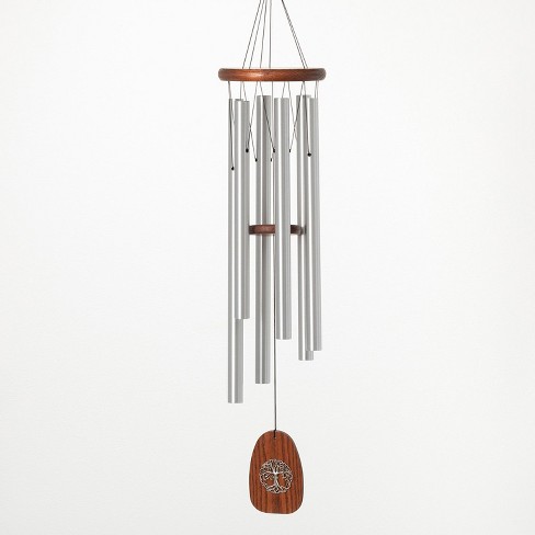 Woodstock Chimes Signature Collection, Woodstock Tree of Life Chime, 37'', Silver Wind Chimes for Outdoor, Patio, Home or Garden Decor TOLB - image 1 of 4