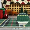 8x10 Christmas Buffalo Plaid Area Rug, Machine Washable, Non-Slip, Stain-Resistant, Holiday Gingham Floor Cover Accent Rug, Green - 4 of 4
