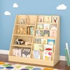 TopComfy Decorative Bookshelf Kids Bookshelf and Toy Storage 4 Tier Kids Book Shelf with Bookcase Display Stand for Kids, Beige, 37.4"*18.7"*5.7" - 2 of 4
