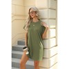 Coolmee Womens Summer Mini Dresses Crewneck Fashion Short Sleeve Short Dress Casual Beach Vacation Clothes Dresses - 3 of 4