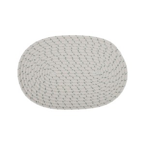 Unique Bargains Trivet Oval Rope Coaster Cotton Non-Woven Fabric 12.6"x8.66"x0.31" - 1 of 3