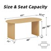 SpassWay 30"H Modern Wood Dining Table Kitchen Table Conference Table Gaming Table with Double Pedestal Black/Natural Wood - 4 of 4