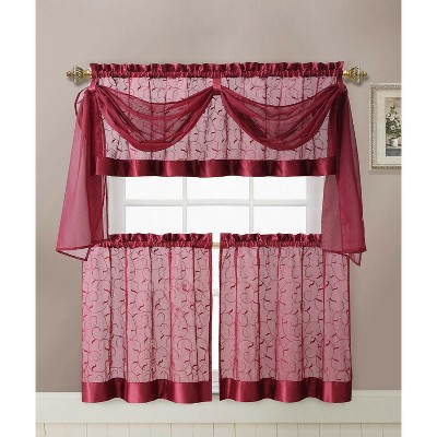 Burgundy Kitchen Curtains Target