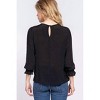 Women's Crochet Lace Panel Flounce Sleeve Blouse - Active Basic - 2 of 4