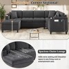 Whisen 115.7" Modern U-shaped Sectional Sofa & Oversized Sectional Couch with Built-in Cup Holders, Storage Space - 3 of 4