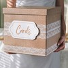 Kate Aspen Rustic Elegance Wedding and Party Card Box - Burlap and Lace - 2 of 4