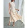 ITAFIT Sleeveless Pleated Tight-Fitting A-Line Dress - 3 of 4