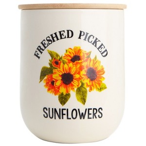 The Lakeside Collection Harvest Canisters with Bamboo Lids - 1 of 3