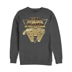 Men's Star Wars The Last Jedi Millennium Falcon Pixel Sweatshirt - 1 of 3