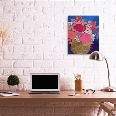 Whimsical Blue and Pink Abstract Canvas Wall Art for Kids Nursery