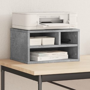 Aghana Digitals Concrete Gray Engineered Wood Printer Stand with Storage Shelf, 15.7"x12.6"x8.9" - - 1 of 4