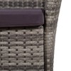 vidaXL 3 Piece Bistro Set Poly Rattan Gray - 4 of 4