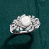 Ross-Simons 7-7.5mm Cultured Pearl and .40 ct. t.w. Diamond Ring in Sterling Silver - 4 of 4