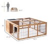 LAOTIES Rabbit Hutch Bunny Cage with Openable Roof and Doors,Waterproof Indoor Outdoor Rabbit House - 2 of 4