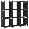 vidaXL 9-Cube Display Shelf in Black - Multifunctional Storage Rack with Steel Frame and Fabric Shelves - Ideal for Home Organization - 3 of 4