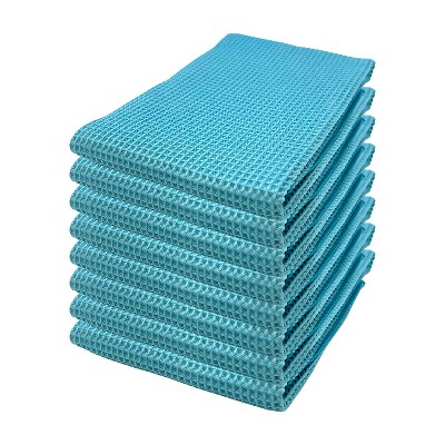 16x24 Microfiber Waffle Weave Towel - Pack of 6 Blue