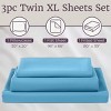 Hastings Home Fitted and Flat Bed Linens – Twin XL, Blue, 3-pcs - 3 of 4