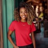 Dalix Womens Lil Smile Lightweight High Waisted Tee - 3 of 4