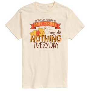 Men's - Winnie The Pooh - Nothing Is Impossible Short Sleeve Graphic T-Shirt - 1 of 2