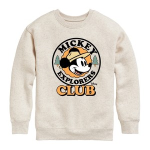 Boys' - Disney - Little Explorers Club Graphic Long Sleeve Fleece Sweatshirt - 1 of 4