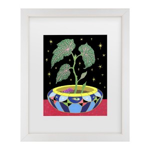 Trademark Fine Art - Tsz Kam Begonia in a Pot, 2021 Matted Framed Art - 1 of 4