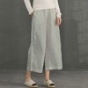 ECUPPER Womens Cotton Cropped Pants Loose Fit Wide Leg Capri Casual Plus Size Elastic Waist Trousers - 4 of 4