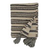 Saro Lifestyle Saro Lifestyle Multi-Striped Throw Blanket, Black/White, 50"x60" - 2 of 4