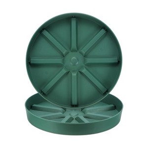 Unique Bargains Plastic Indoor Durable Flower Pot Plant Saucer 2 Pcs - 1 of 4