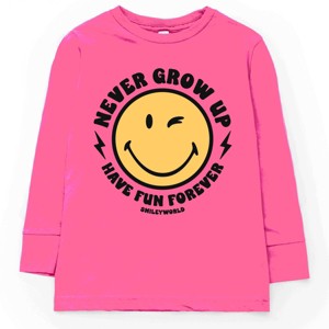 The Juniper Shop SmileyWorld Never Grow Up Toddler Long Sleeve Tee - 1 of 4