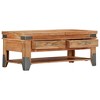 vidaXL Coffee Table 43.3 in.x20.5 in.x17.7 in. Solid Acacia Wood - 4 of 4