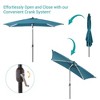 Sonkuki 6×9FT LED Rectangular Patio Umbrella w/Solar Lights, Push Button Tilt and Crank Handle - 4 of 4