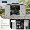 Gulches Campcraft 10¡Á14 FT Outdoor Metal Storage Shed 3 Lockable Doors, 4 Air Vents & Sloped Roof, Weather-Resistant Utility Shed - 4 of 4