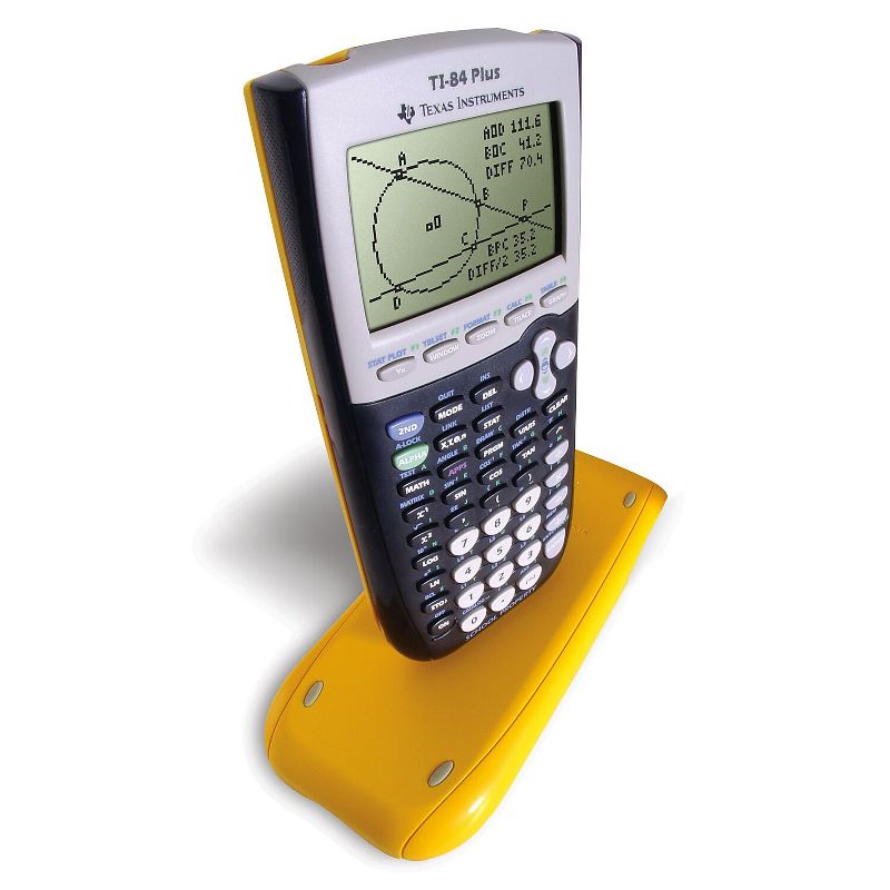 Texas Instruments TI-84 PLUS Graphing Calculator Yellow/Black 10/Box (TI84PLUSTKYEL), 1 of 3