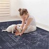 SKRAN Soft and Cozy Area Rug for Comfort and Style, Non-Slip and Machine, Living Room, Bedroom, Kitchen - Black & Gray - 2 of 4