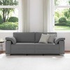 vidaXL Sofa with Cushion Dark gray 219 x 77 x 82 cm fabric - 3 of 4