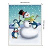 Amanti Art 23"x28" Joyful Snowman by Josefina Framed Canvas Wall Art Print - 4 of 4