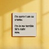 Slickblue Funny 50s Cranky Quote Wood Sign – Rustic Wall Decor 7x7 Shelf or Hanging Art, 10 Color Options - 2 of 3