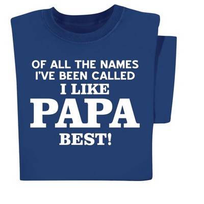 Collections Etc Papa Names T-shirt