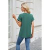 Womens Top Round Neck Loose Fit Short Sleeve Casual T Shirt - 2 of 4