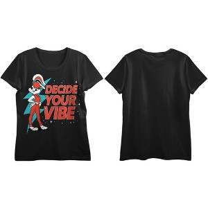 Looney Tunes Lola Bunny Decide Your Vibe Women's Black Graphic Tee - 1 of 2
