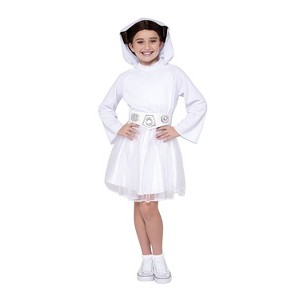 Star Wars Girl's Princess Leia Halloween Costume Dress - 1 of 2